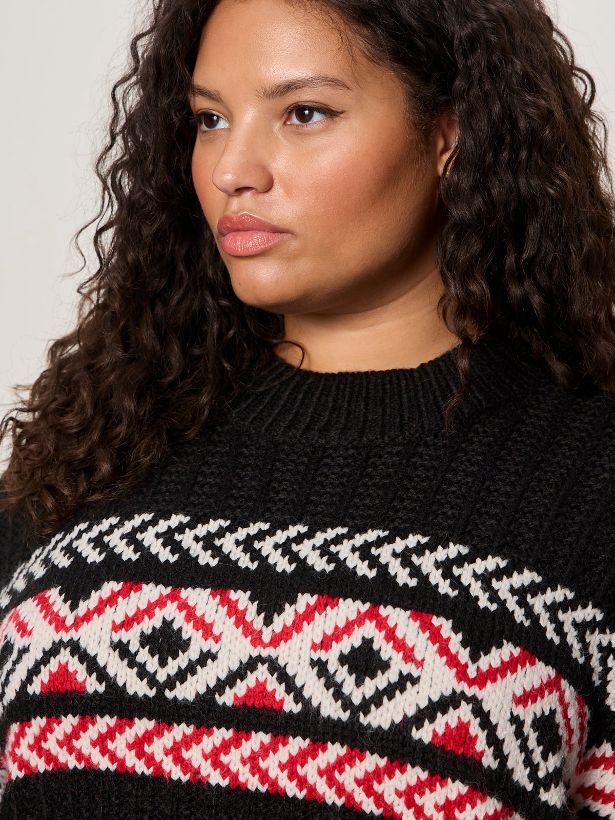 Send It Sweater Black Multi Extended Sizing - Sanctuary Clothing