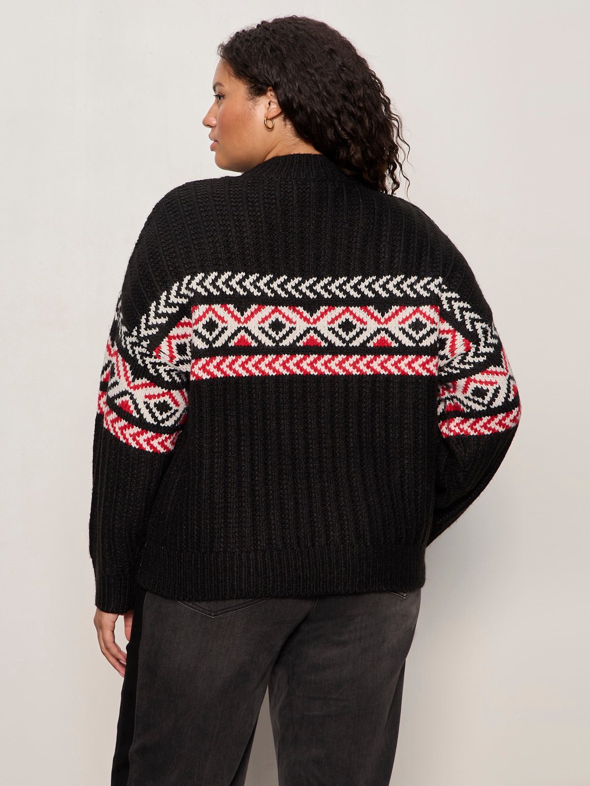 Send It Sweater Black Multi Extended Sizing - Sanctuary Clothing