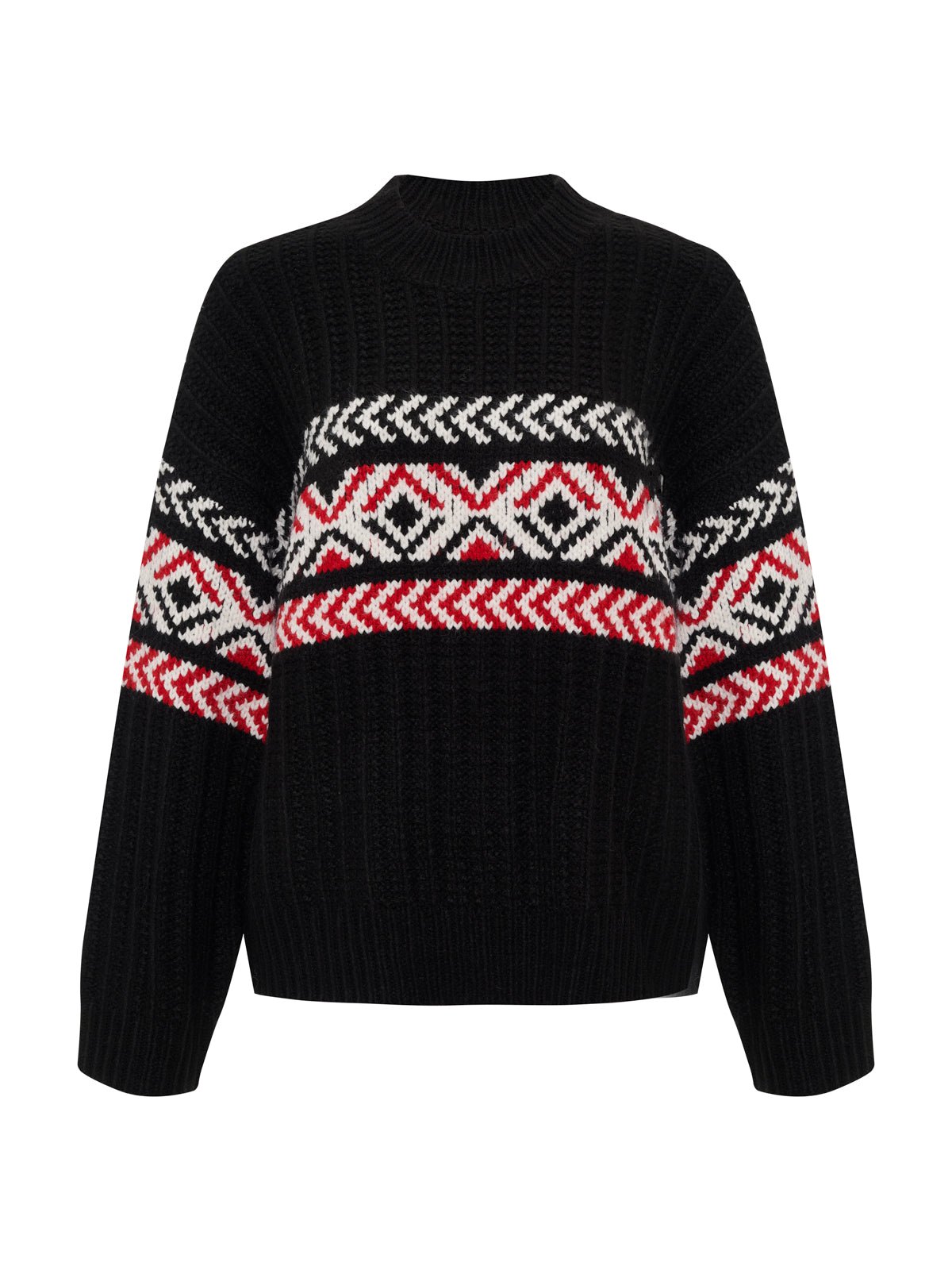 Send It Sweater Black Multi Extended Sizing - Sanctuary Clothing