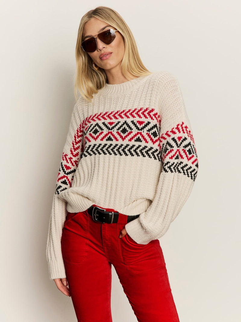 Send It Sweater Chalk Multi