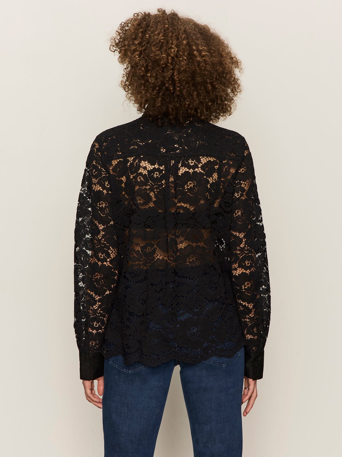 Serendipity Lace Tuxedo Shirt Black - Sanctuary Clothing