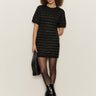 Shine T Shirt Sweater Dress Black With Black Shine - Sanctuary Clothing