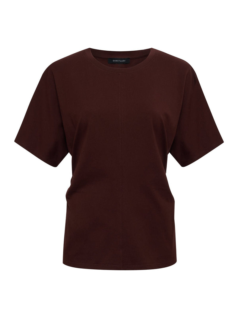 Shirred Waist Dolman Tee Chicory alt 6