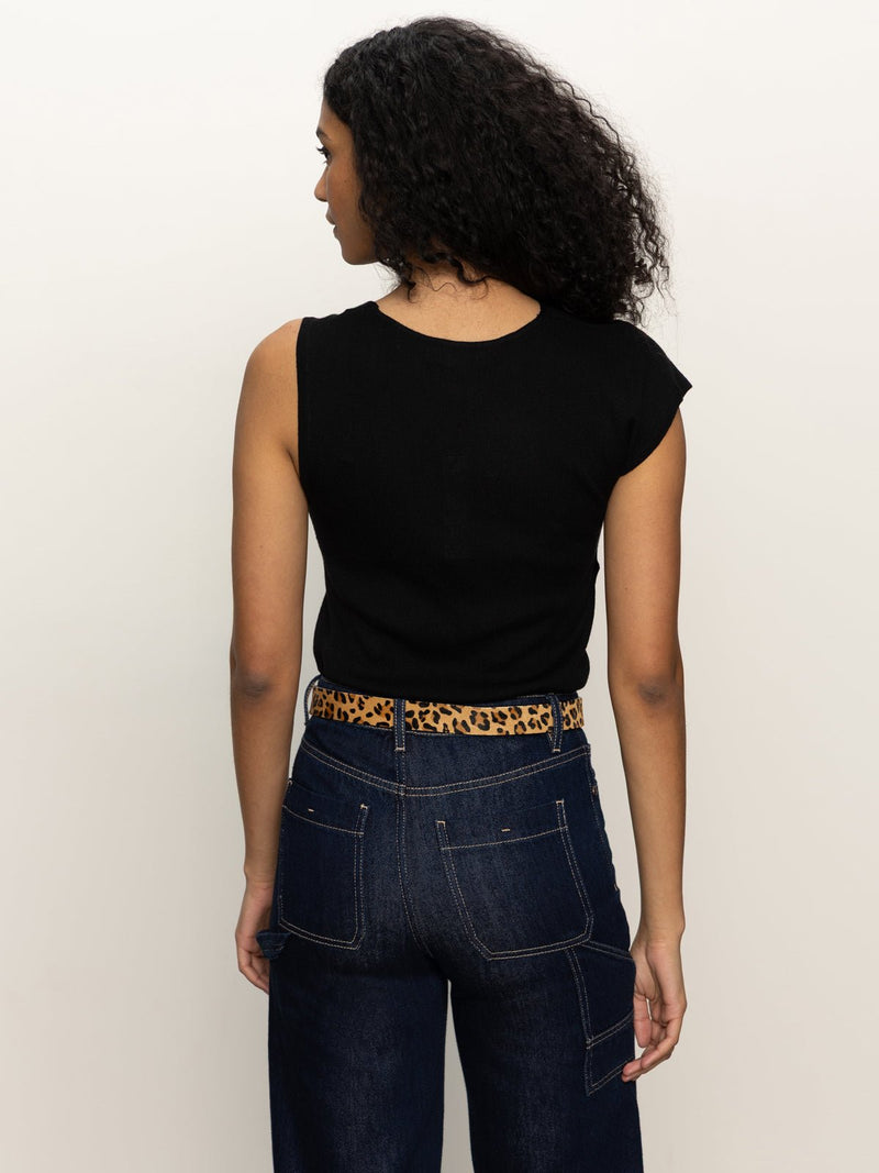 Shoulder Twist Top Black alt 3