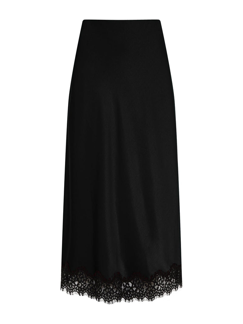Slip Skirt With Lace Black alt 6