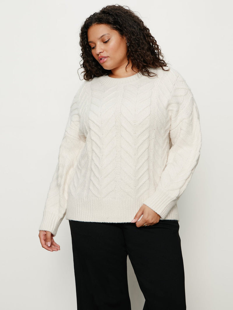 Snow Bunny Statement Sweater Chalk Extended Sizing alt 3