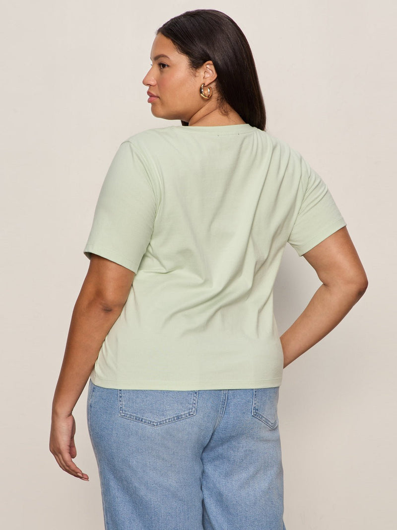 Soft Twist Tee Detox Green Extended Sizing alt 3