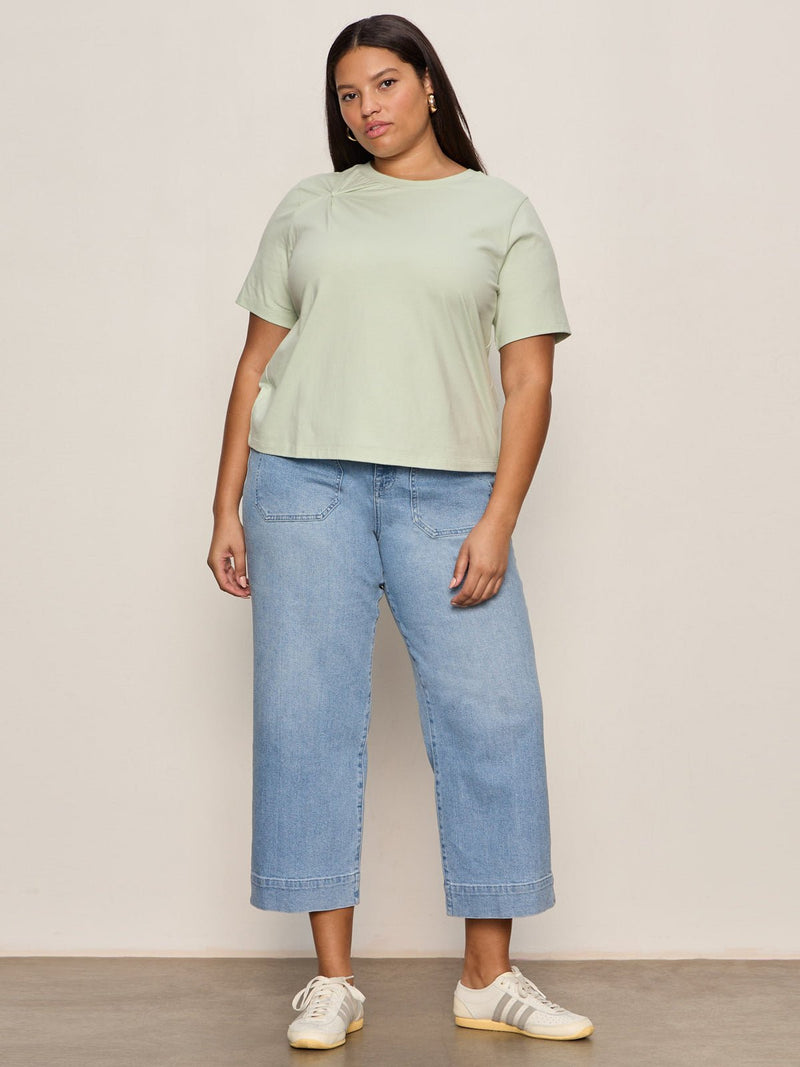 Soft Twist Tee Detox Green Extended Sizing alt 4
