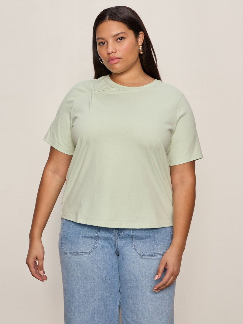Soft Twist Tee Detox Green Extended Sizing alt 1