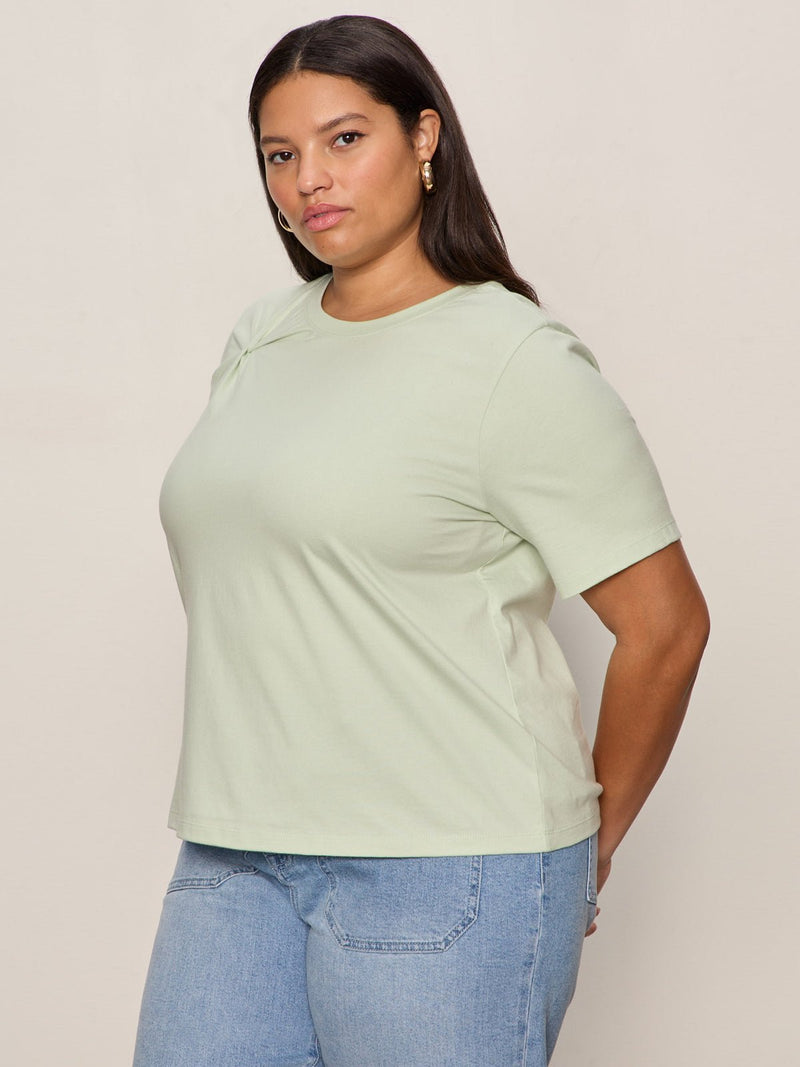 Soft Twist Tee Detox Green Extended Sizing alt 2