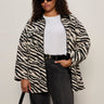 Soiree Barn Jacket Striking Zebra Extended Sizing - Sanctuary Clothing