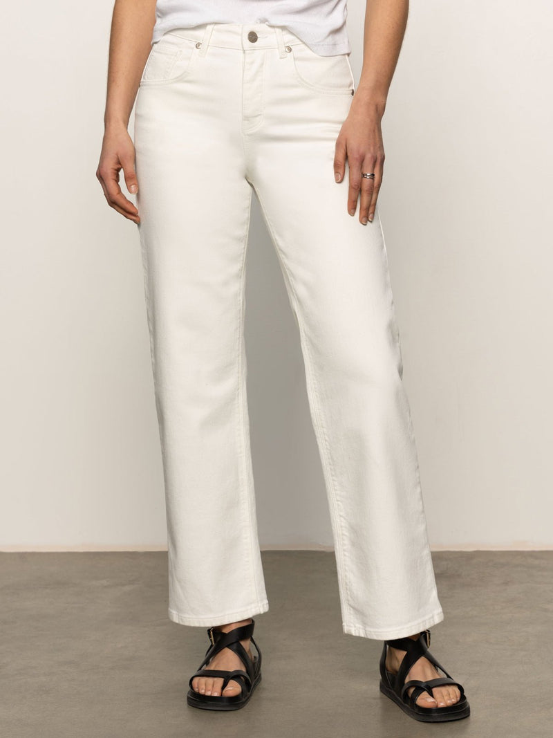 Soleil 90's Straight High Rise Jeans White