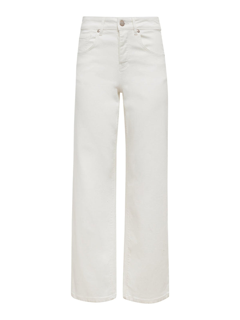 Soleil 90's Straight High Rise Jeans White alt 5