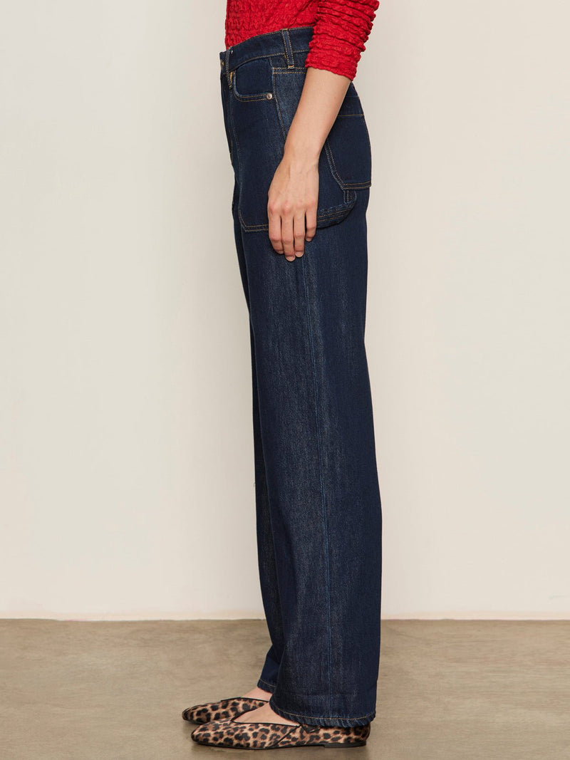 Soleil 90's Straight Jean Indigo Dark Raw Rinse alt 2