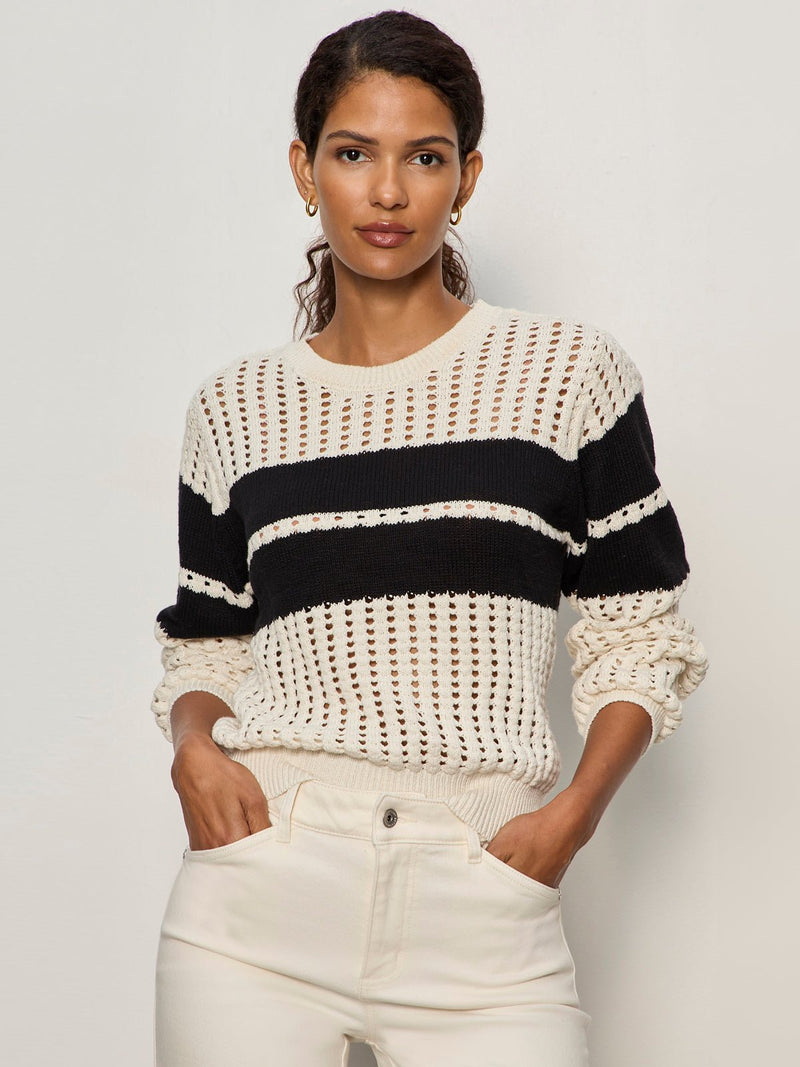 Sporty Openwork Popover Collagen with Black