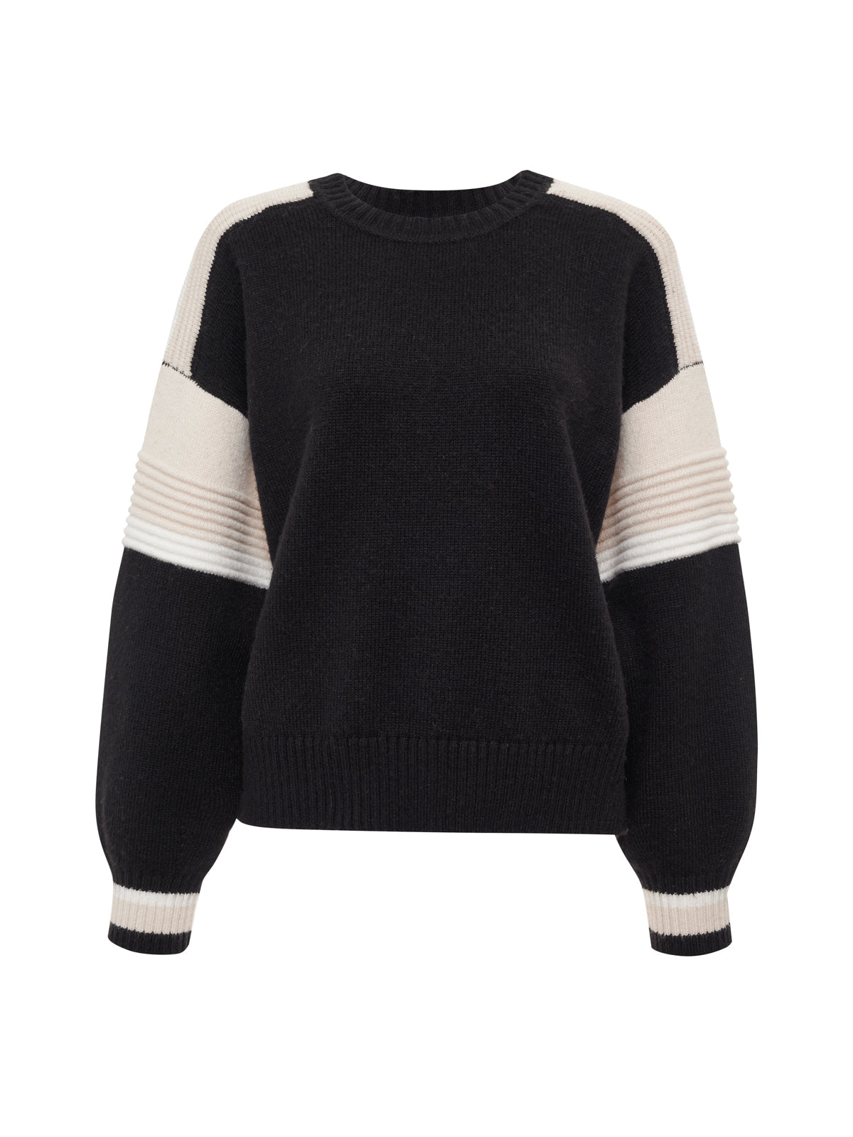 Sporty Stripe Crewneck Sweater Black Multi - Sanctuary Clothing