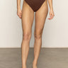Stay Connected High Rise Bikini Bottom Espresso - Sanctuary Clothing