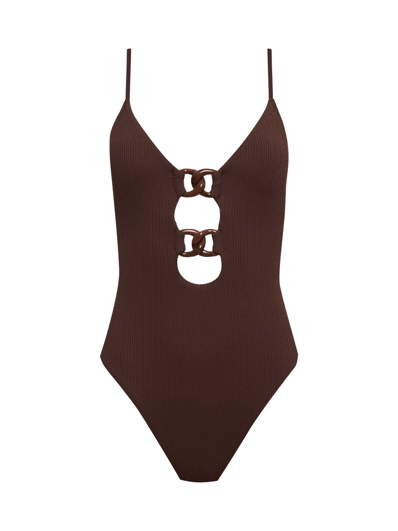 Stay Connected One-Piece Swimsuit Espresso alt 3