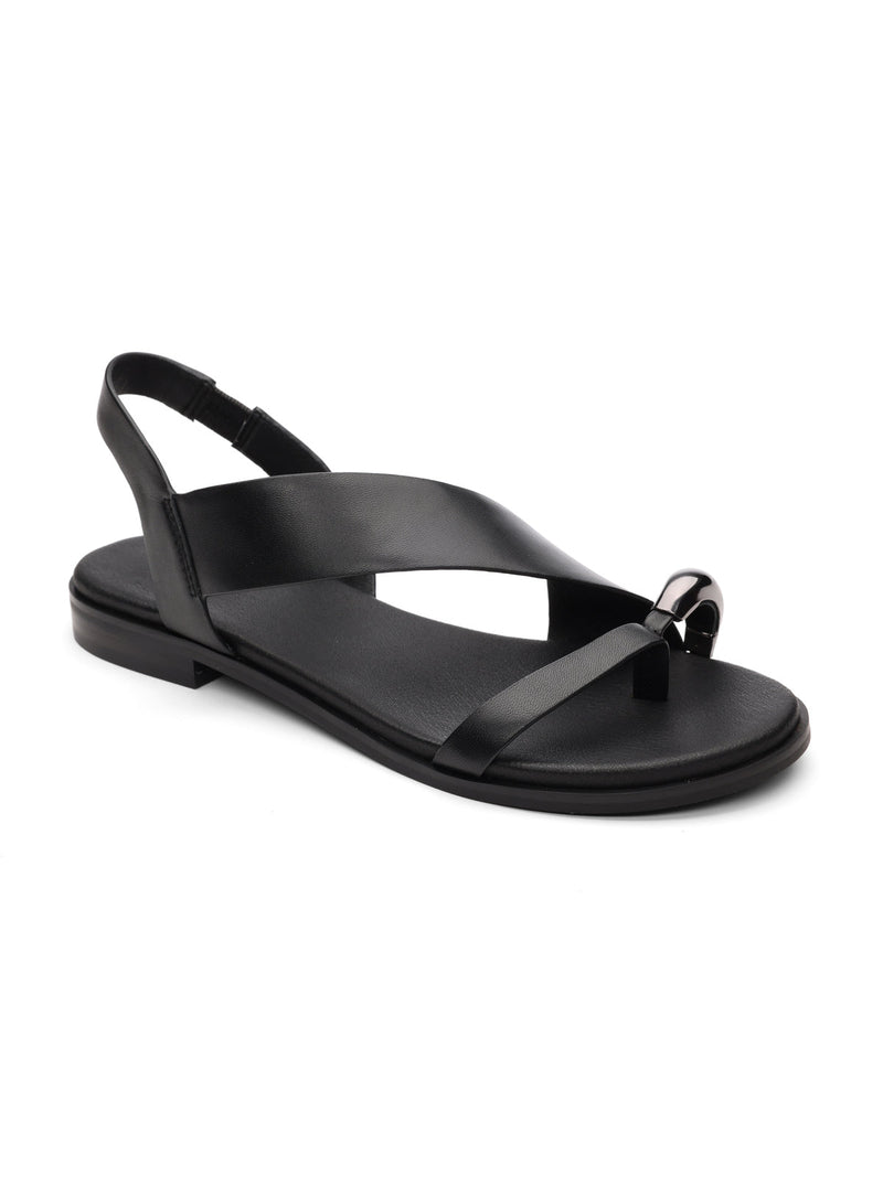 Suave Toe Ring Sandal Black