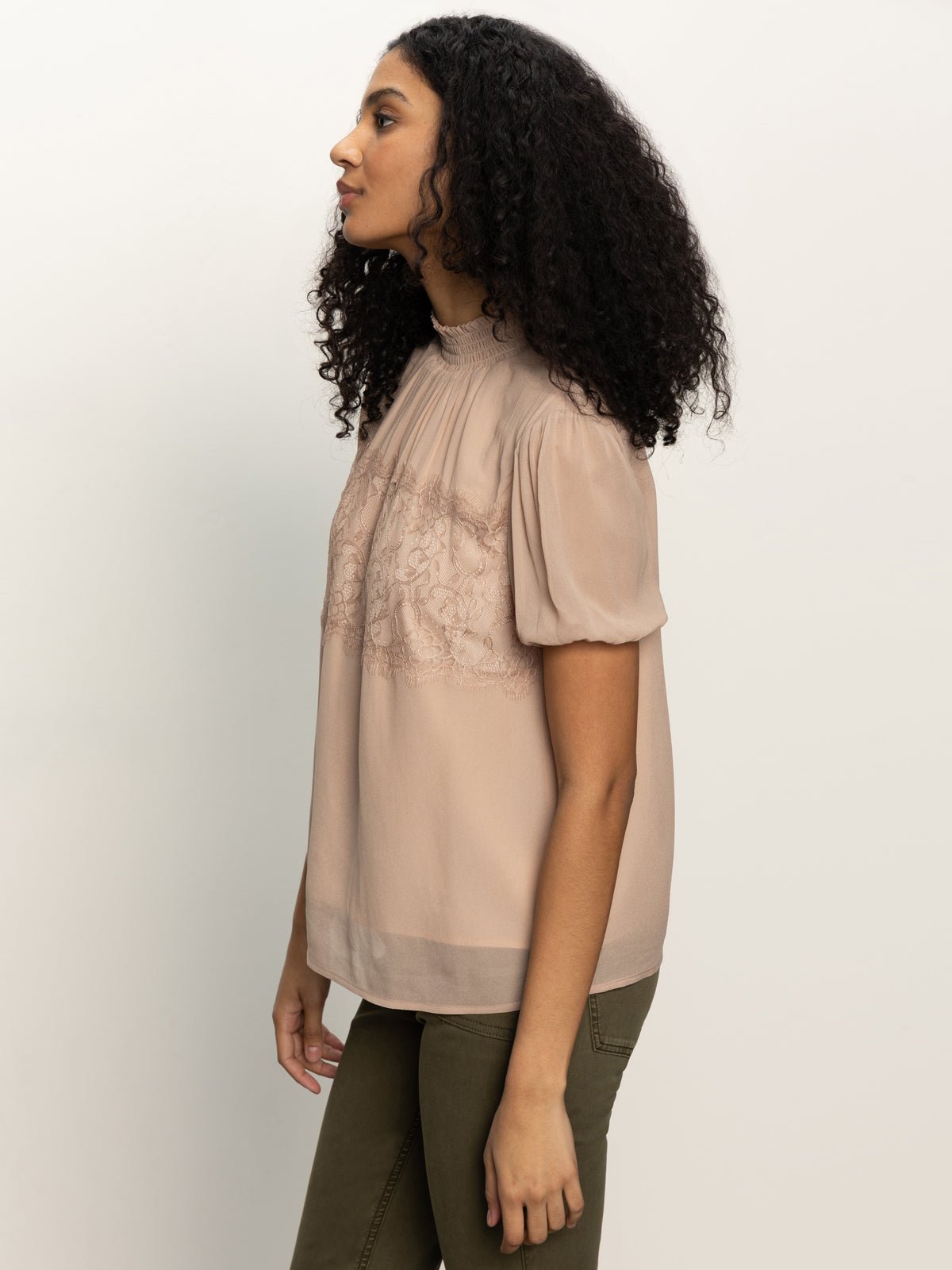 Sweet Romance Lace Top Fawn - Sanctuary Clothing