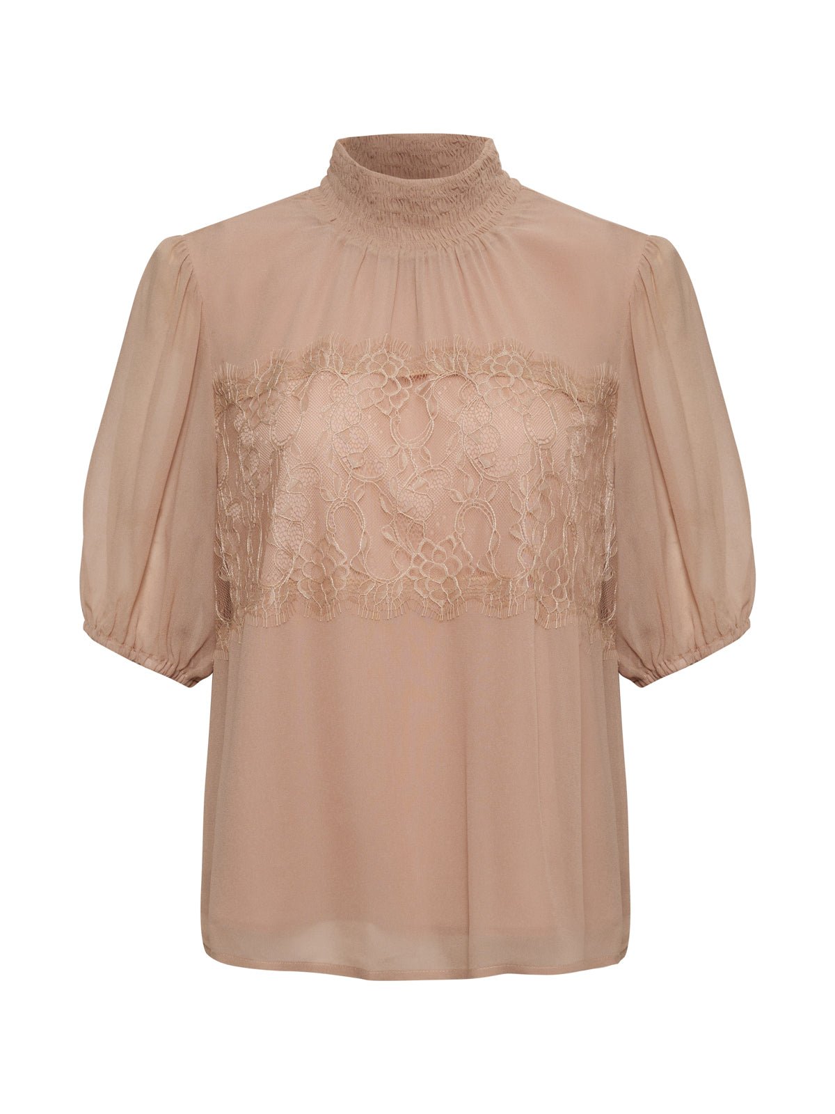 Sweet Romance Lace Top Fawn - Sanctuary Clothing
