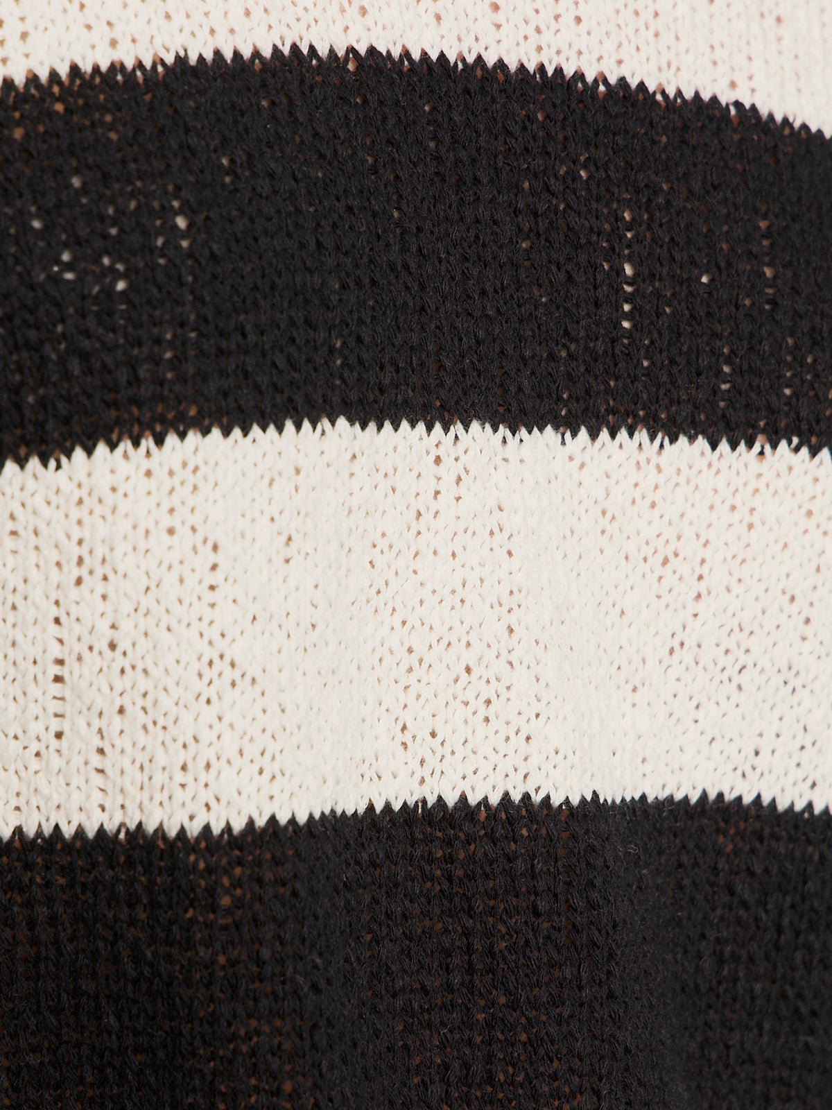 Textured Raglan Crew Sweater Chalk/ Black Stripe - Sanctuary Clothing