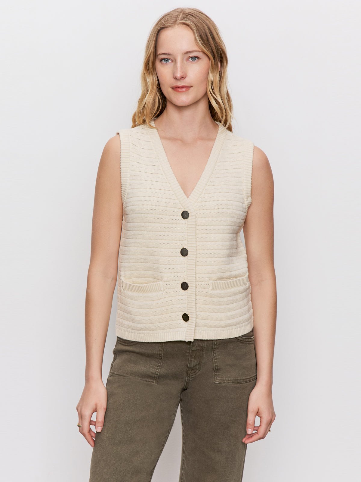 Textured Sweater Vest Macrame - Sanctuary Clothing