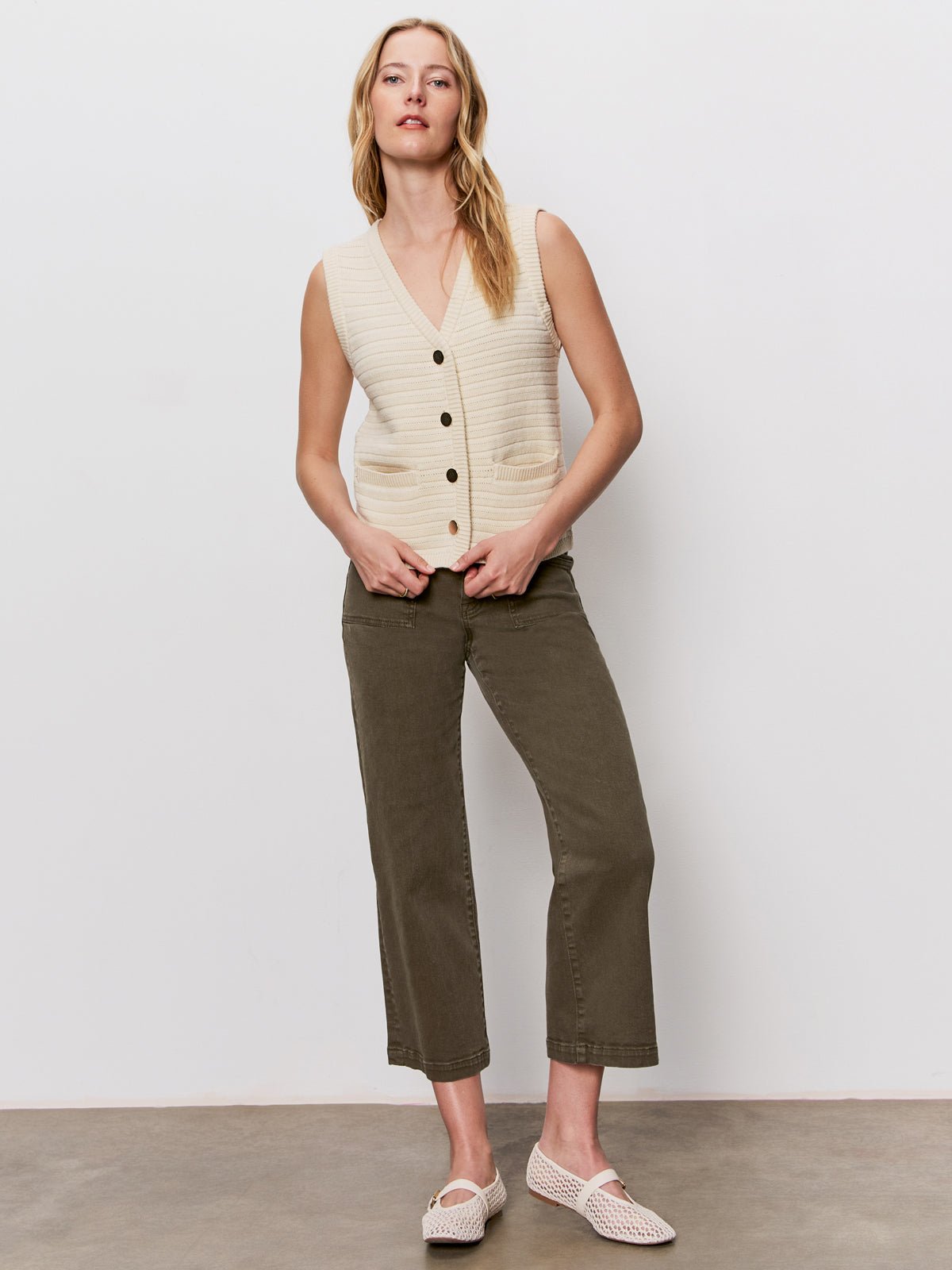 Textured Sweater Vest Macrame - Sanctuary Clothing