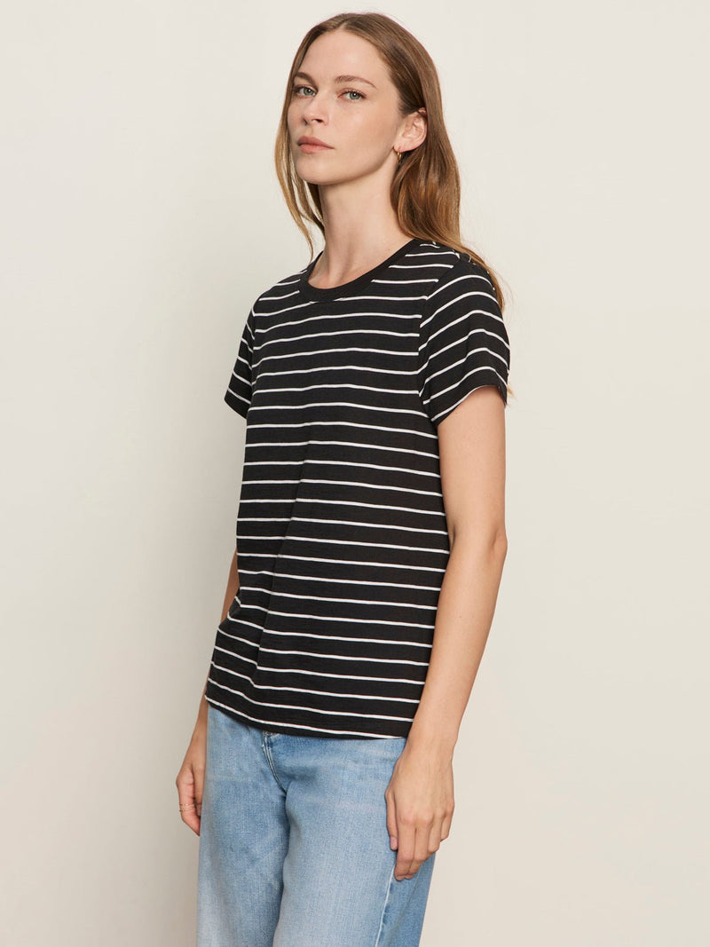 The Perfect Tee White/Black Stripe alt 3