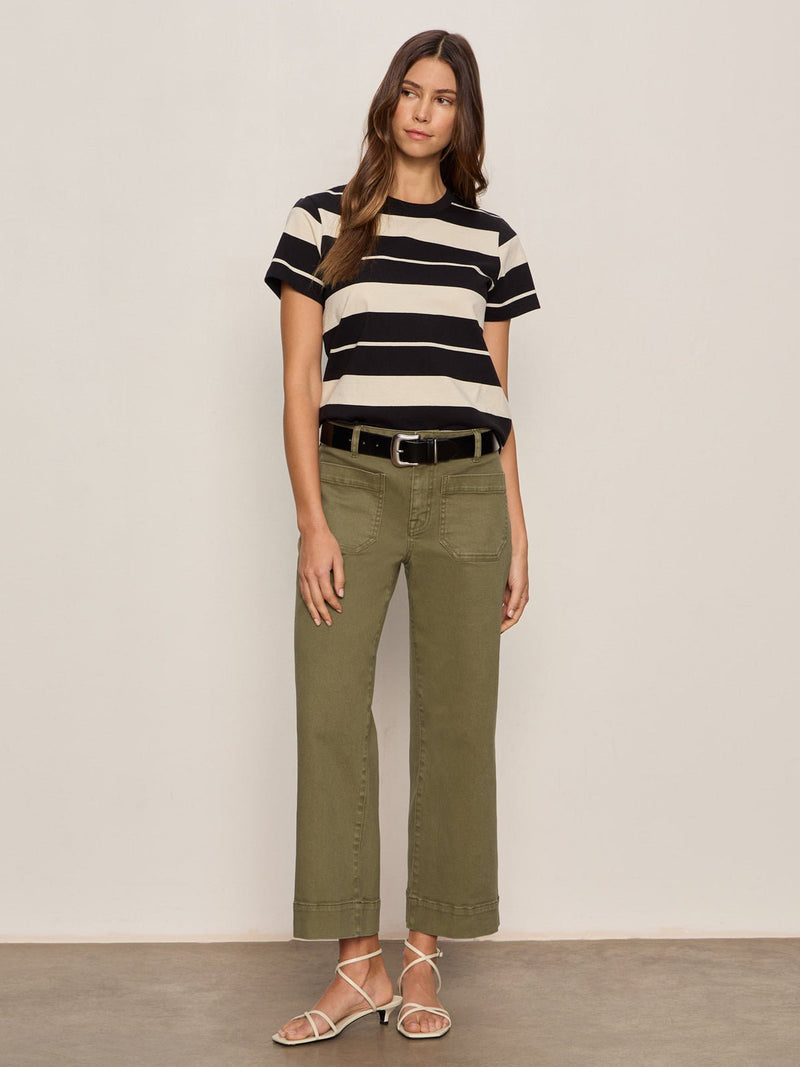 Timeless Tee Vanilla Creme/Black Stripe alt 3