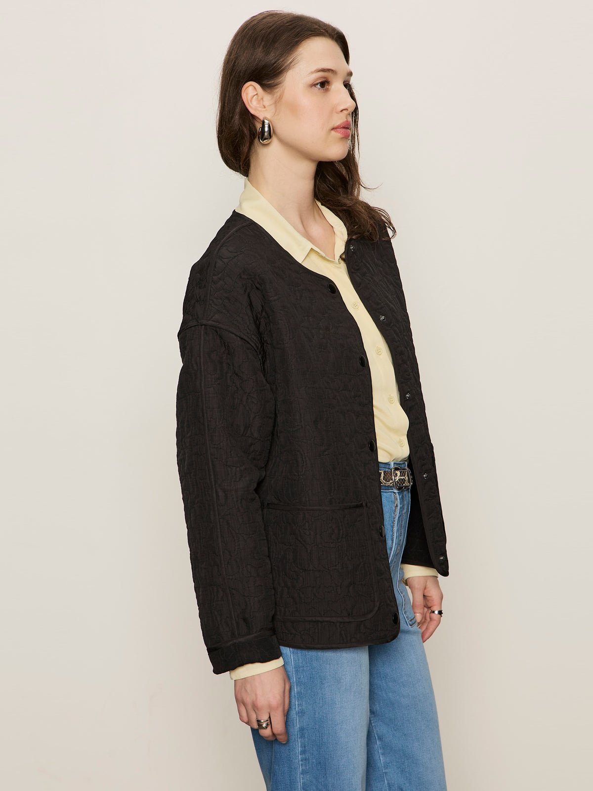 Transit Quilted Liner Jacket Black - Sanctuary Clothing