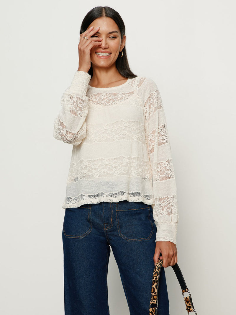 Ultra Femme Raglan Top Vintage Ivory alt 4