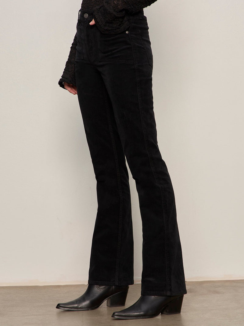 Velveteen Brook Bootcut Pant Black alt 3