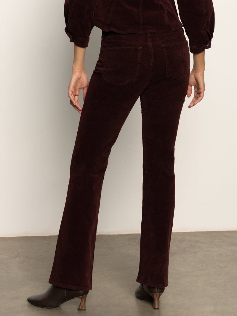 Velveteen Brook Bootcut Pant Dark Crimson alt 2