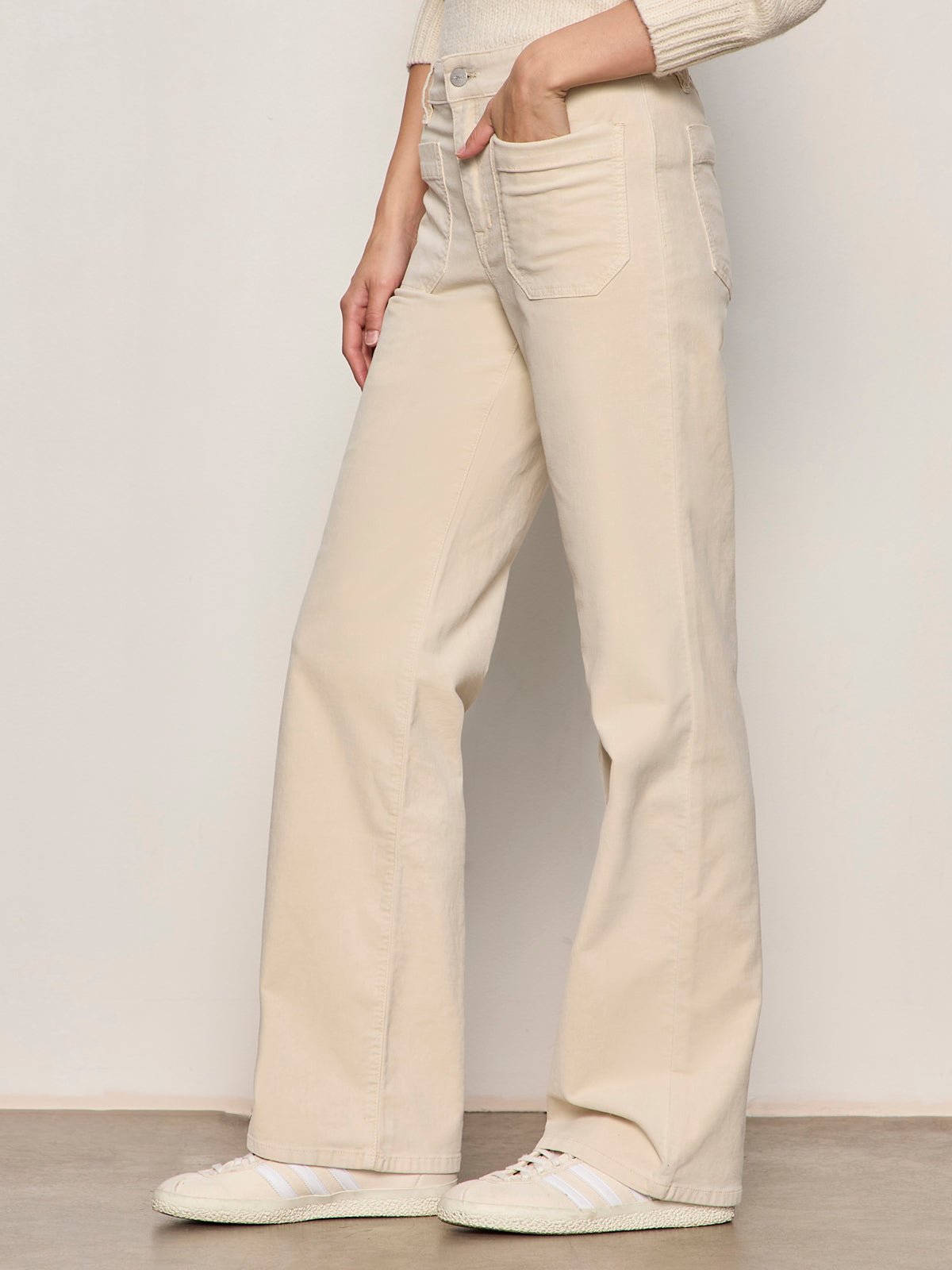 Velveteen Marine Pant Vanilla Creme - Sanctuary Clothing