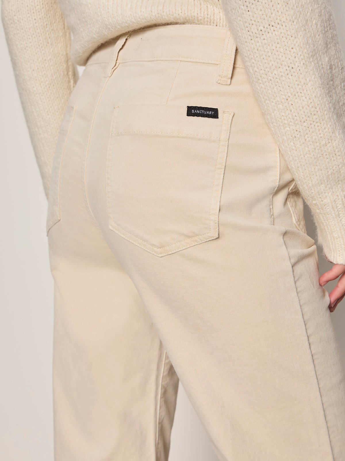 Velveteen Marine Pant Vanilla Creme - Sanctuary Clothing