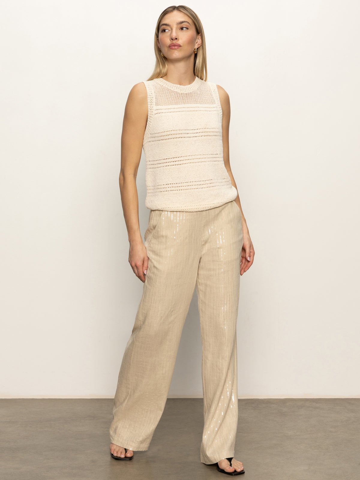 Waves Of Summer Shell Sweater Macrame - Sanctuary Clothing