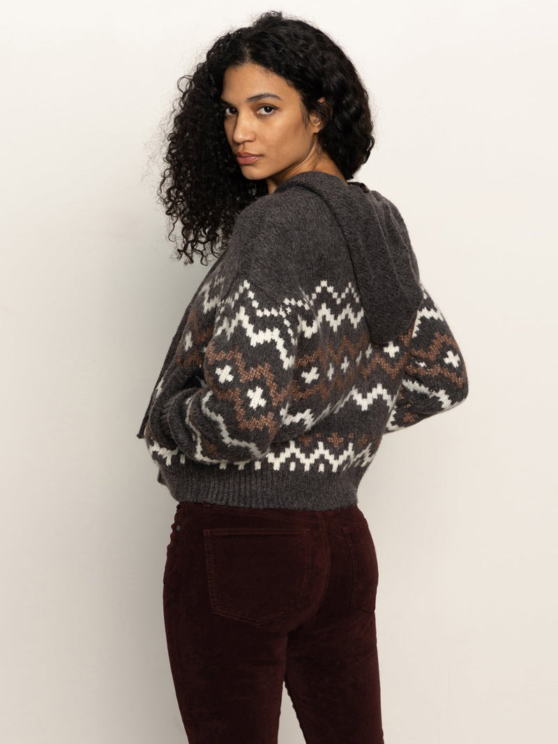 Zip-Up Fairisle Hoodie Mocha Fairisle alt 3