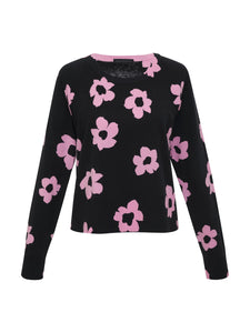 All Day Long Sweater Pink No.3 Flower Pop