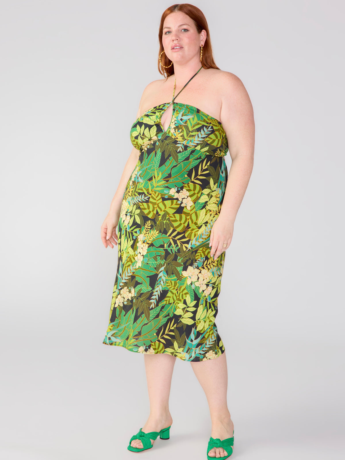 Halter Keyhole Midi Dress Tropical Escape Inclusive Collection