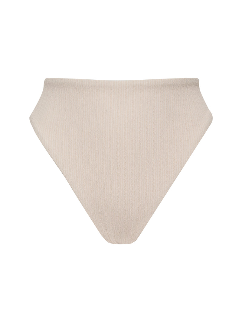 High Leg High Rise Bikini Bottom White Sand alt 4