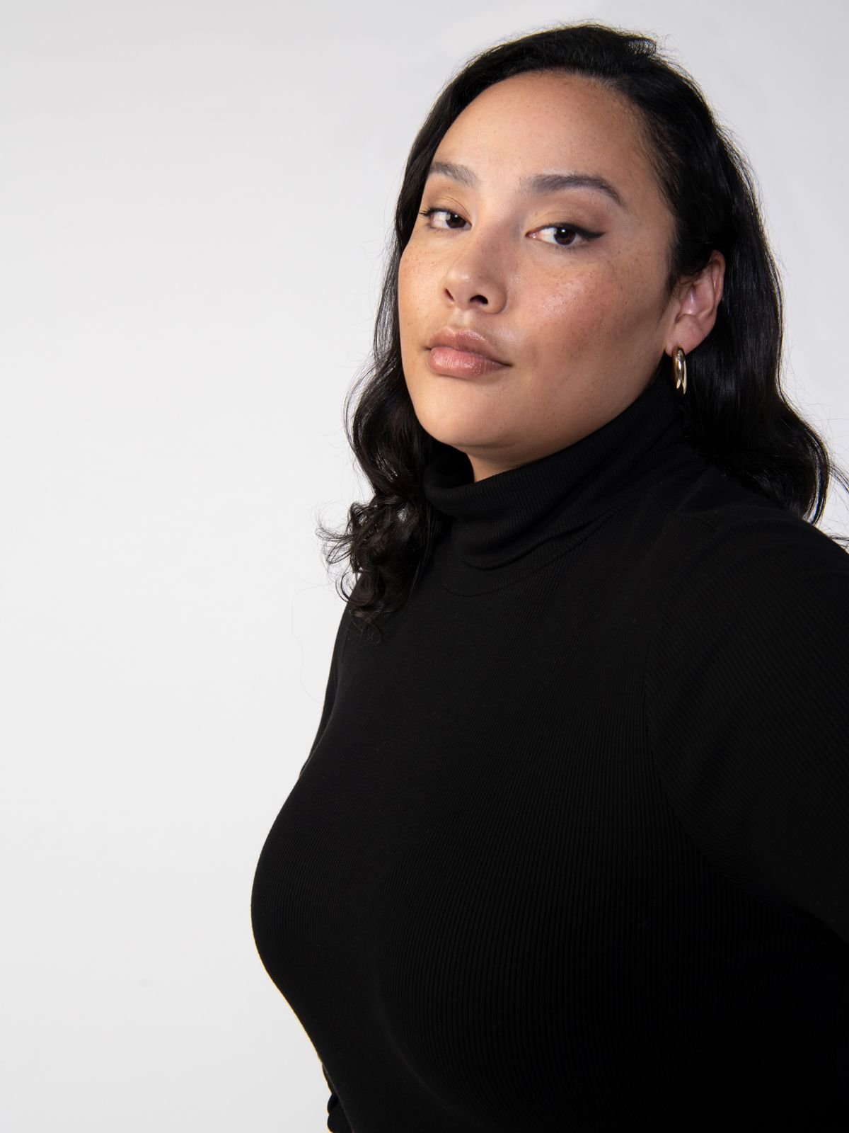 Essential Turtleneck Top Black Extended Sizing - Sanctuary Clothing