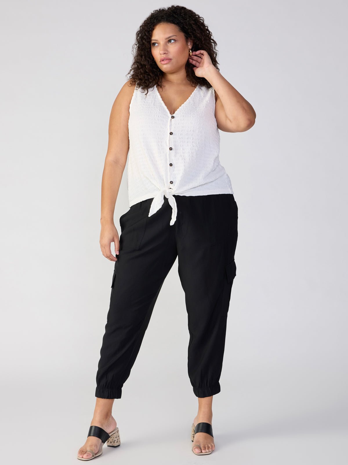 The Harmony Semi High Rise Pant Black Extended Sizing - Sanctuary Clothing