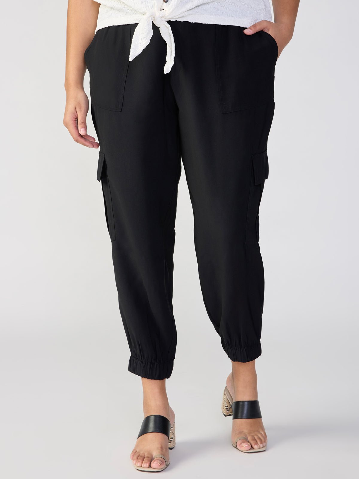 The Harmony Semi High Rise Pant Black Extended Sizing - Sanctuary Clothing