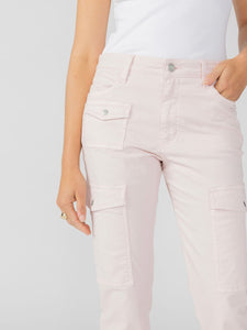 Poppy Cargo Semi High Rise Pant Washed Pink No.3